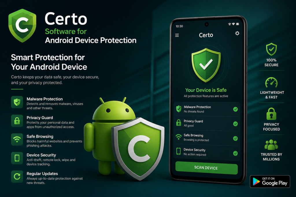 Certo Software for Android Device Protection